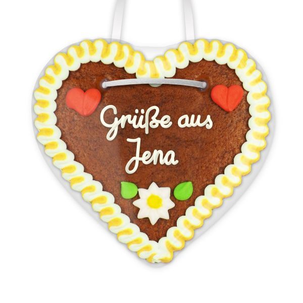 Lebkuchenherz, 12cm - Grüße aus Jena