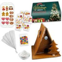 Vorschau: Hexenhaus Bausatz Komplett-Set – Größe XL – ca. 37x37x40cm - mit bedruckten Karton