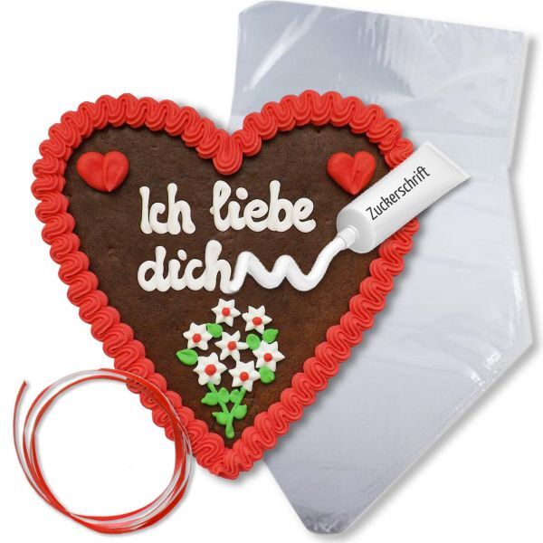 Lebkuchenherz Selber Beschriften Set - Design L5