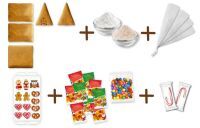 Vorschau: Lebkuchen Haus - Größe L - all inclusive Set ca. 15x14x15cm