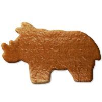Vorschau: Lebkuchen Nashorn Rohling ohne Alles - 12cm