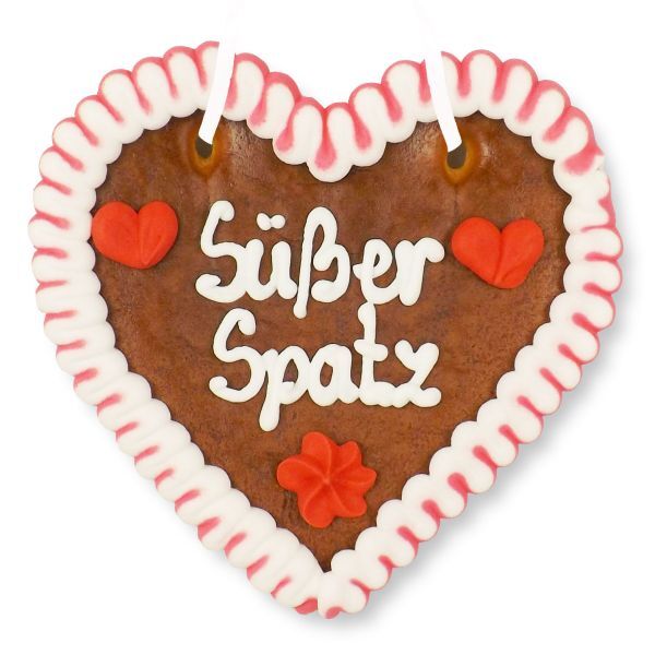 Lebkuchenherz 12cm - Süßer Spatz
