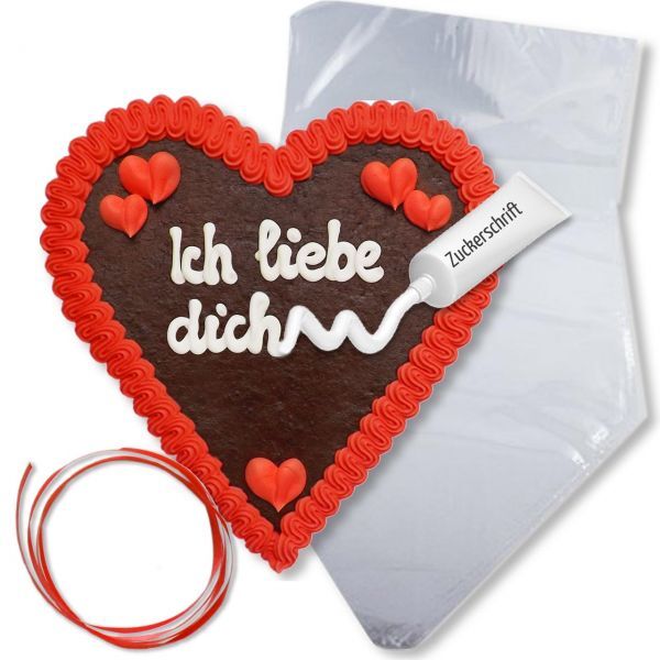 Lebkuchenherz Selber Beschriften Set - Design L2