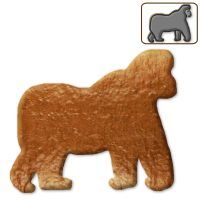 Vorschau: Lebkuchen Gorilla Rohling ohne Alles - 12cm
