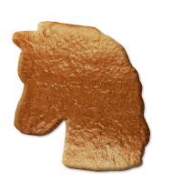 Vorschau: Lebkuchen Einhorn-Kopf Rohlinge ohne Alles - 12cm