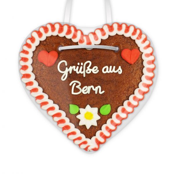 Lebkuchenherz, 12cm - Grüße aus Bern