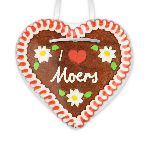 Lebkuchenherz, 12cm - I love Moers