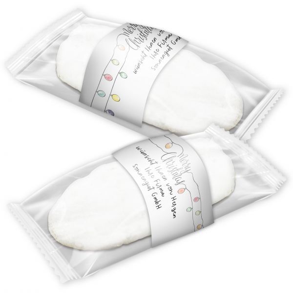 Saftiger Orangen-Marzipanstollen - 500g - mit individueller Banderole als Weihanchtsgeschenk