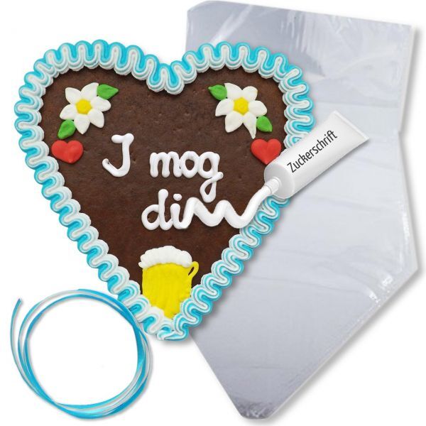 Lebkuchenherz Selber Beschriften Set - Design F1
