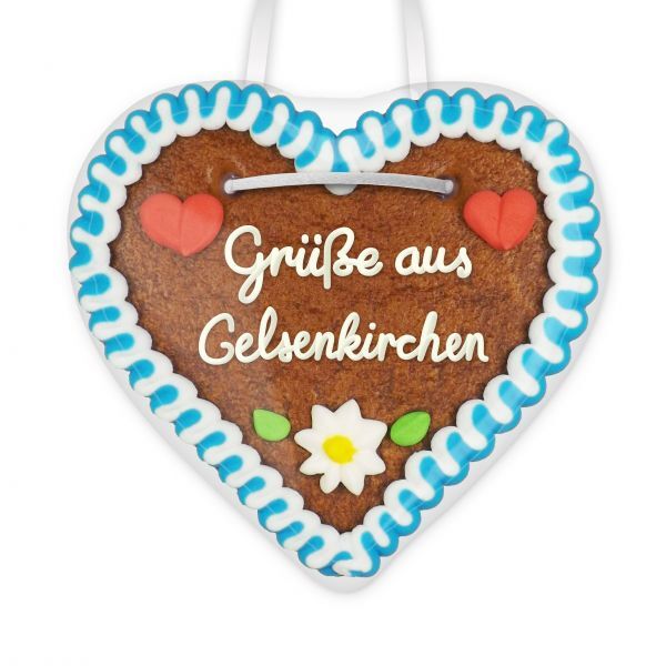 Lebkuchenherz, 12cm - Grüße aus Gelsenkirchen