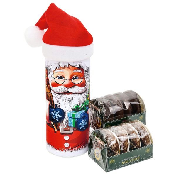 Mini-Elisen Lebkuchendose Nikolaus - Karton mit 12 Dosen
