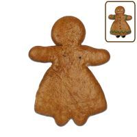 Vorschau: Lebkuchenfrau Rohling zum selbst Gestalten - 15cm