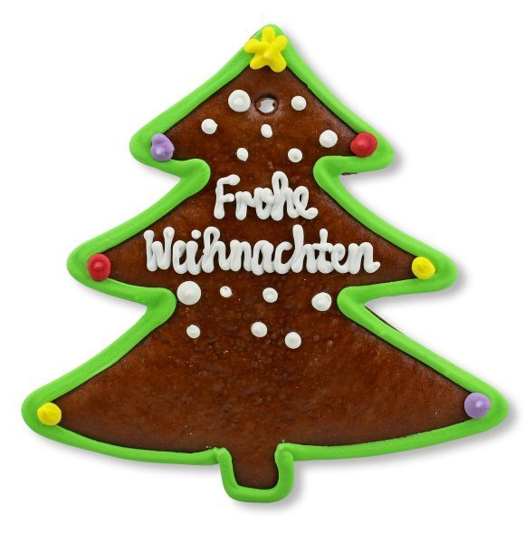 Lebkuchen Weihnachtsbaum - ca. 21cm - Frohe Weihnachten