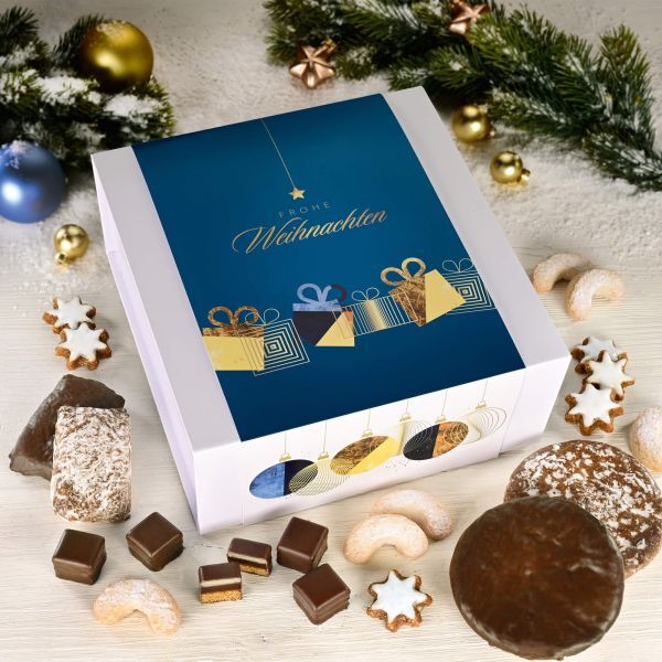 Geschenkbox mit Magnetverschluss gefüllt mit Lebkuchen