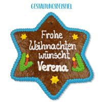 Vorschau: Lebkuchen Rohling Stern - ohne Alles - 25cm