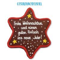 Vorschau: Lebkuchen Rohlinge Stern - ohne Alles - 41cm
