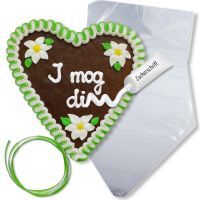 Vorschau: Lebkuchenherz Selber Beschriften Set - Design F2