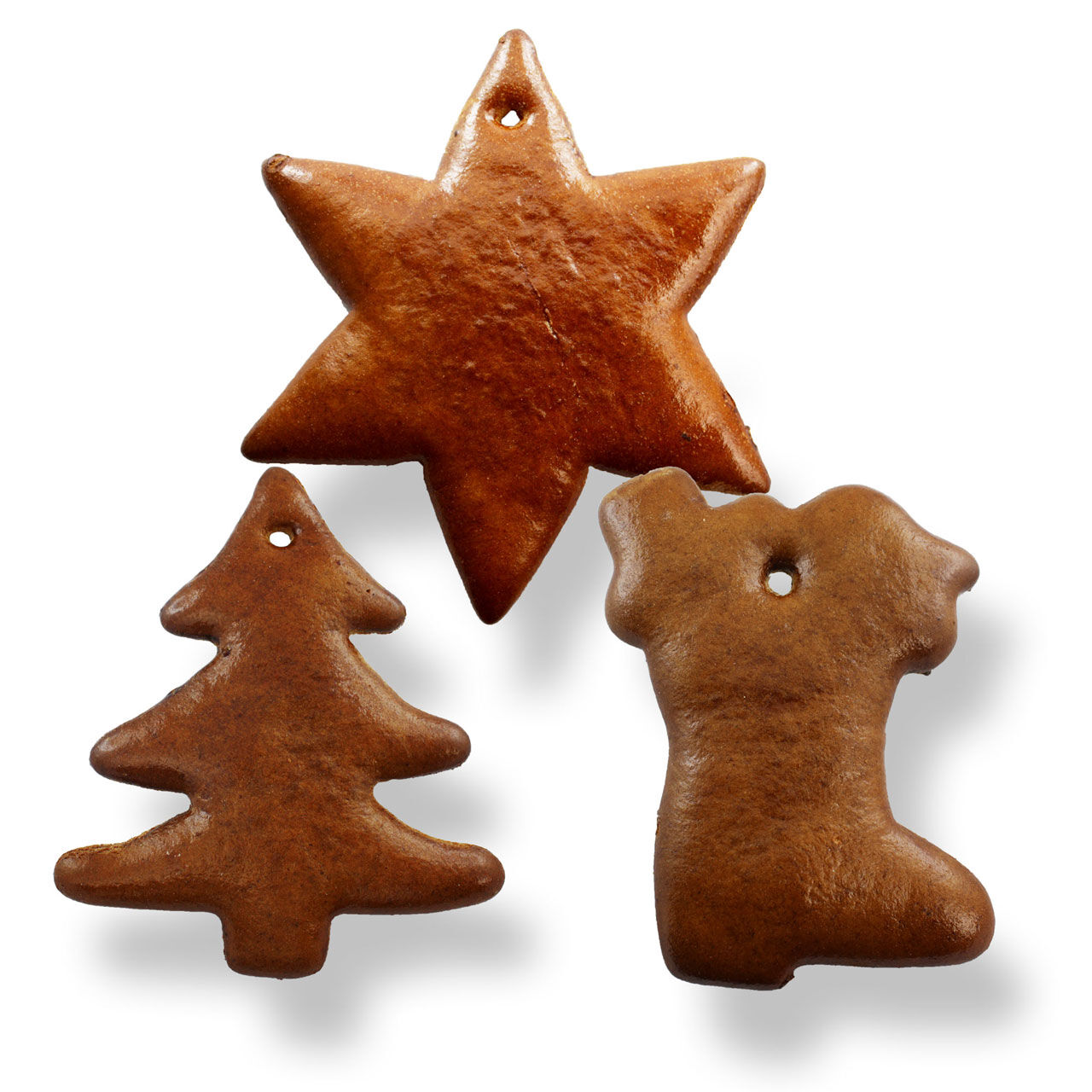 Lebkuchen Rohling Set -  15 Stück - Stern Tanne Stiefel - 12cm