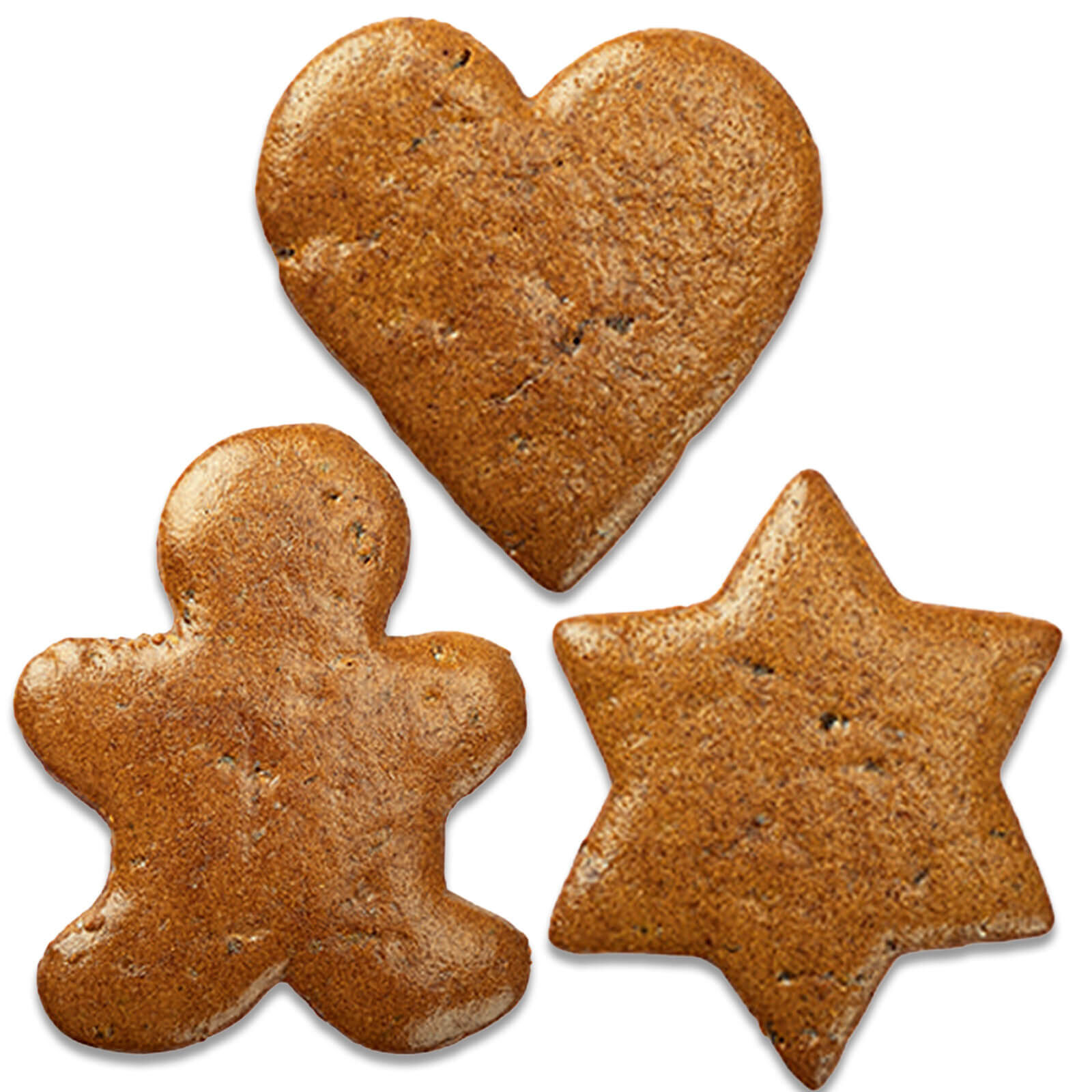 Lebkuchen Rohling Set -  15 Stück - Herz Stern Mann - 10cm