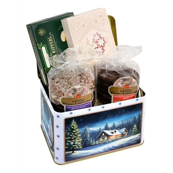 Wintermärchen Lebkuchen-Gebäck Blechdose