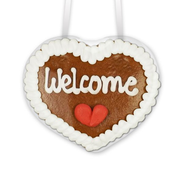 Lebkuchenherz 8cm - Welcome