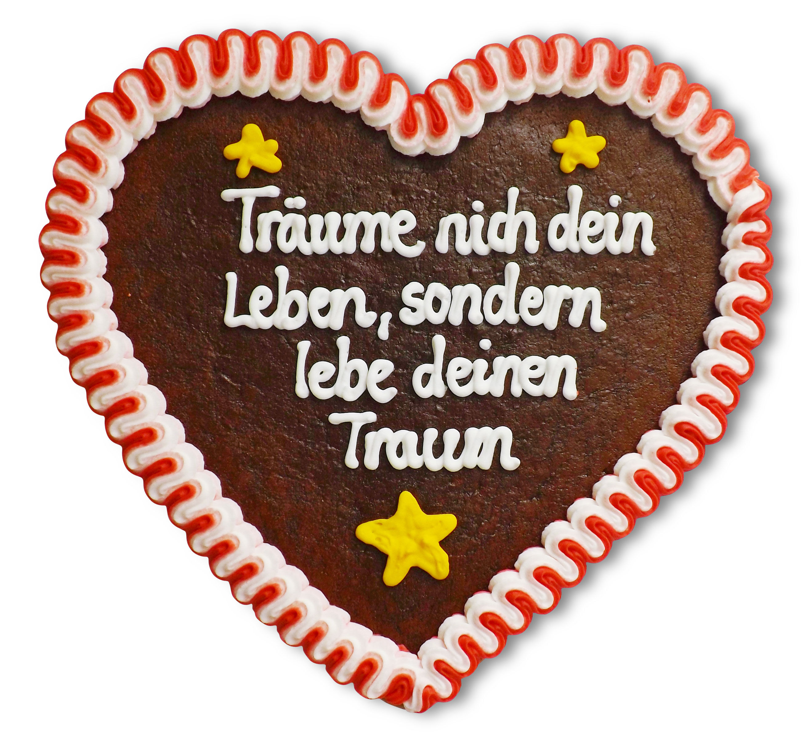 Lebkuchenherz, 23cm - Träume nicht dein Leben, sondern lebe deinen Traum