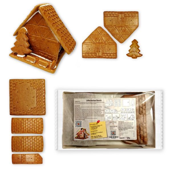 Lebkuchenhaus Bausatz - Größe L - mit individuellem Etikett
