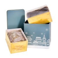 Vorschau: Weihnachtsdose mit eckigen Nürnberger Elisen Lebkuchen