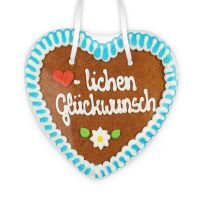 Vorschau: Lebkuchenherz 21cm - Herzlichen Glückwunsch