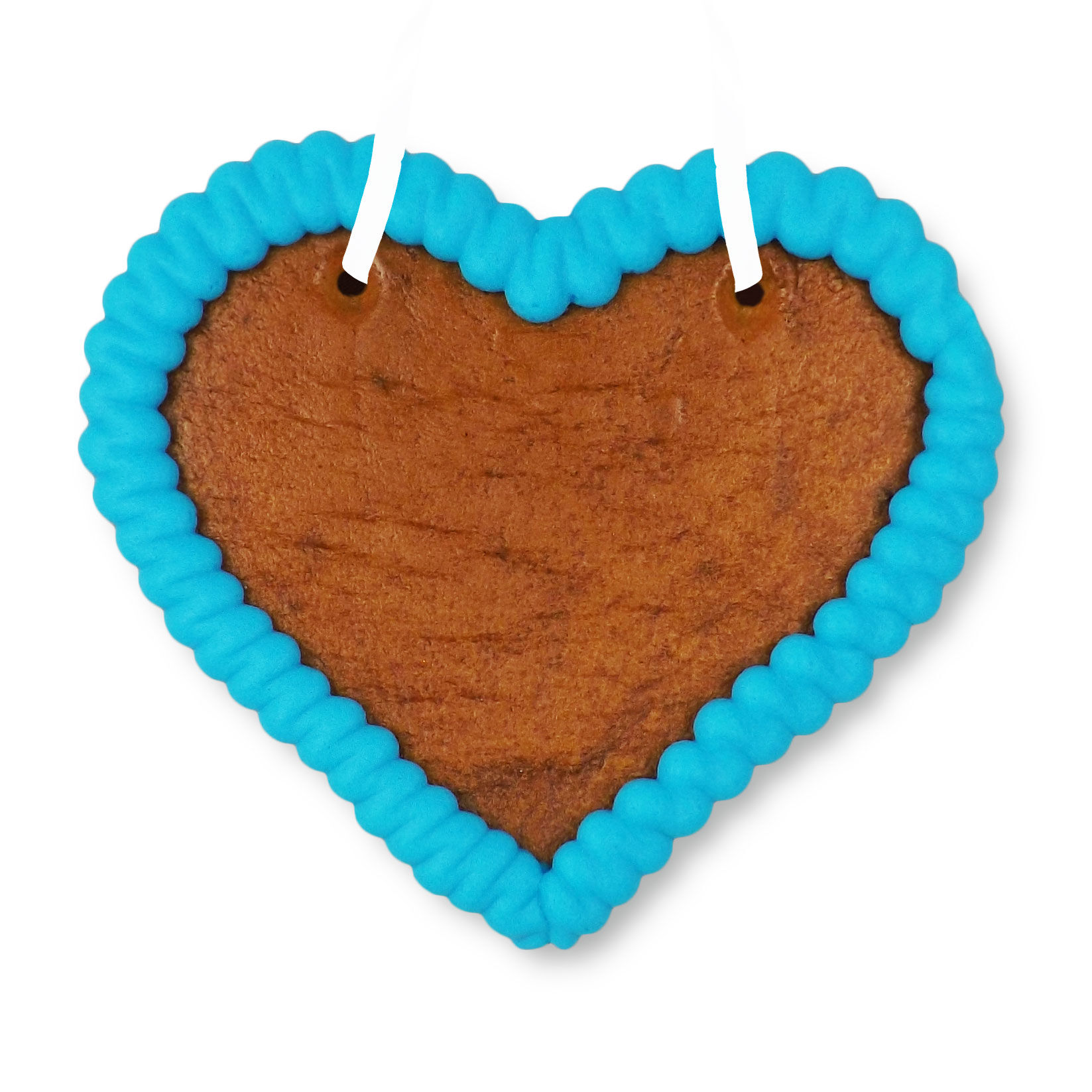 Lebkuchenherz Rohling - 12cm mit Rand - Blau