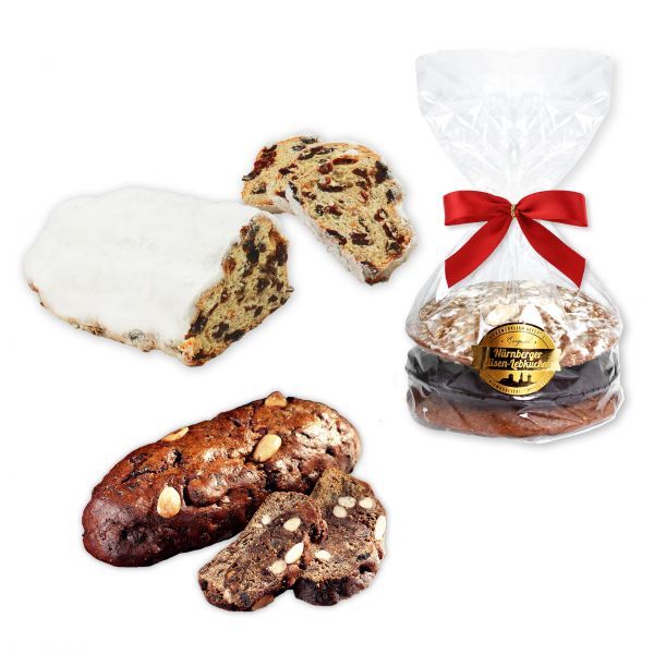 Elisen Lebkuchen Truhe - Weihnachtsmann - befüllt - ca. 690g
