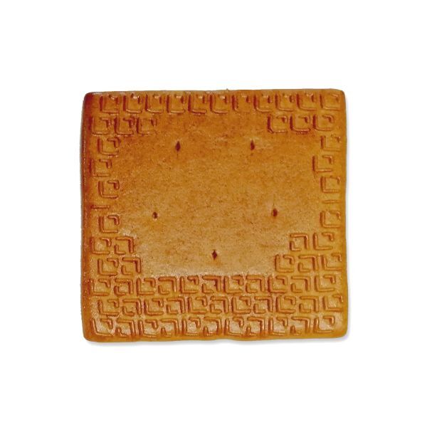 Lebkuchen Quadrat mit Muster - ohne Alles - ca. 18 x 18cm