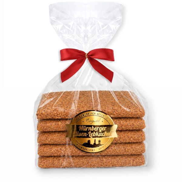 Eckige Nürnberger Elisen Lebkuchen - Natur - 5 Stück - 400g