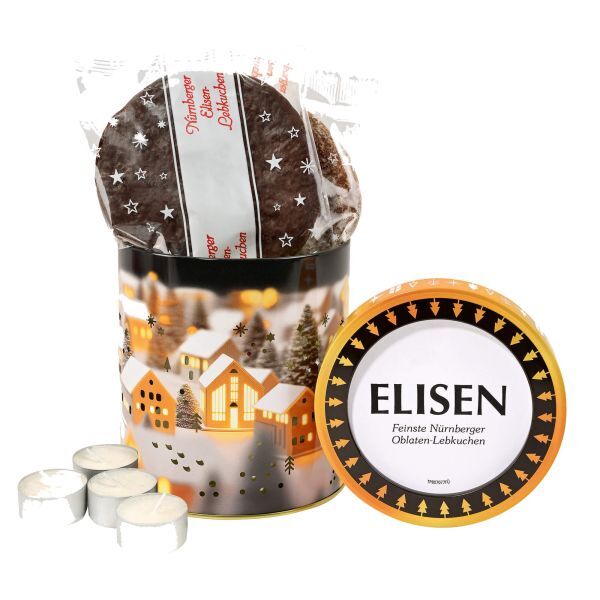 Windlicht-Dose mit Elisenlebkuchen