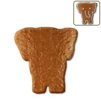Vorschau: Lebkuchen Elefanten Kopf Rohling ohne Alles - 12cm