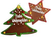 Vorschau: Lebkuchen Weihnachtsbaum - ca. 21cm - Frohe Weihnachten