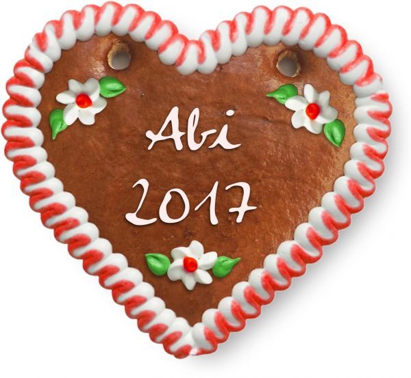 Lebkuchenherz, 12cm - Abi 2018