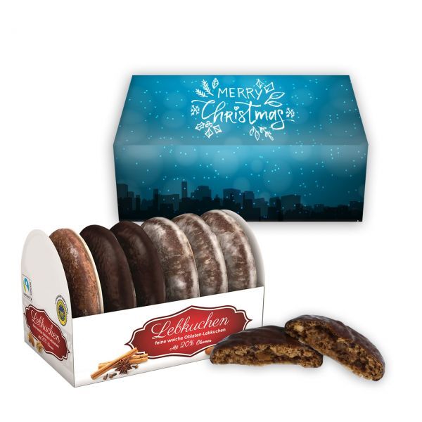 Nürnberger Oblaten Lebkuchen in individuell bedruckter Faltschachtel - 200g