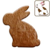 Vorschau: Lebkuchen Hase (sitzend/Seitansicht) Rohling ohne Alles - 15cm