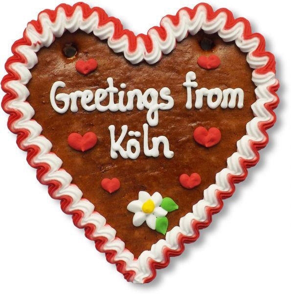 Lebkuchenherz, 16cm - Greetings from Köln