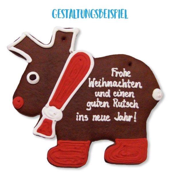 Lebkuchen Rohling Elch - ohne Alles - 42cm