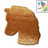 Vorschau: Lebkuchen Einhorn-Kopf Rohlinge ohne Alles - 12cm