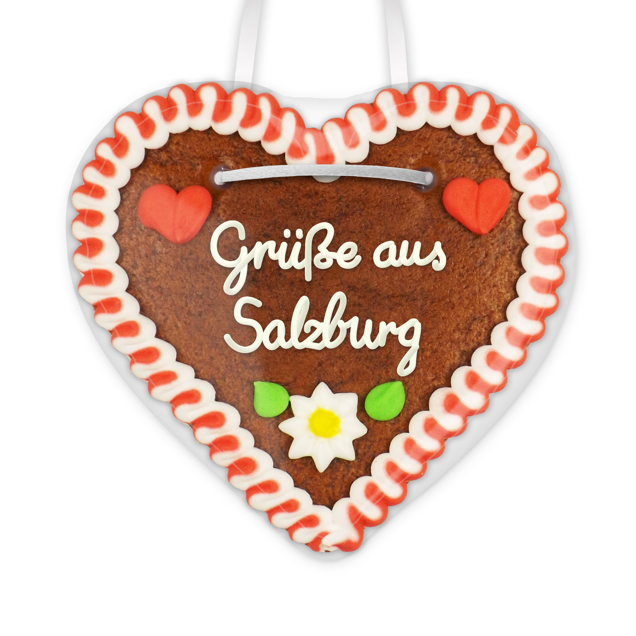 Lebkuchenherz, 12cm - Grüße aus Salzburg
