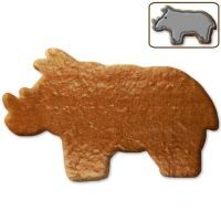 Vorschau: Lebkuchen Nashorn Rohling ohne Alles - 12cm