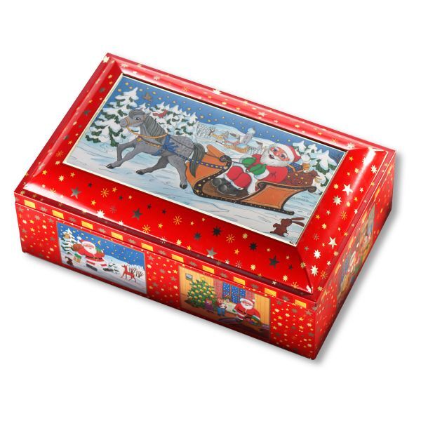 Elisen Lebkuchen Truhe - Weihnachtsmann - befüllt - ca. 690g