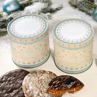 Vorschau: Weißblechdose "Ornamente" mit Elisenlebkuchen