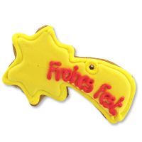 Vorschau: Mini Lebkuchen - Sternschnuppe - Frohes Fest - ca. 10,5cm