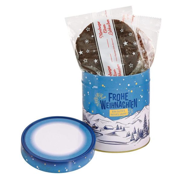 Blechdose "Frohe Weihnachten" mit Nürnberger Lebkuchen
