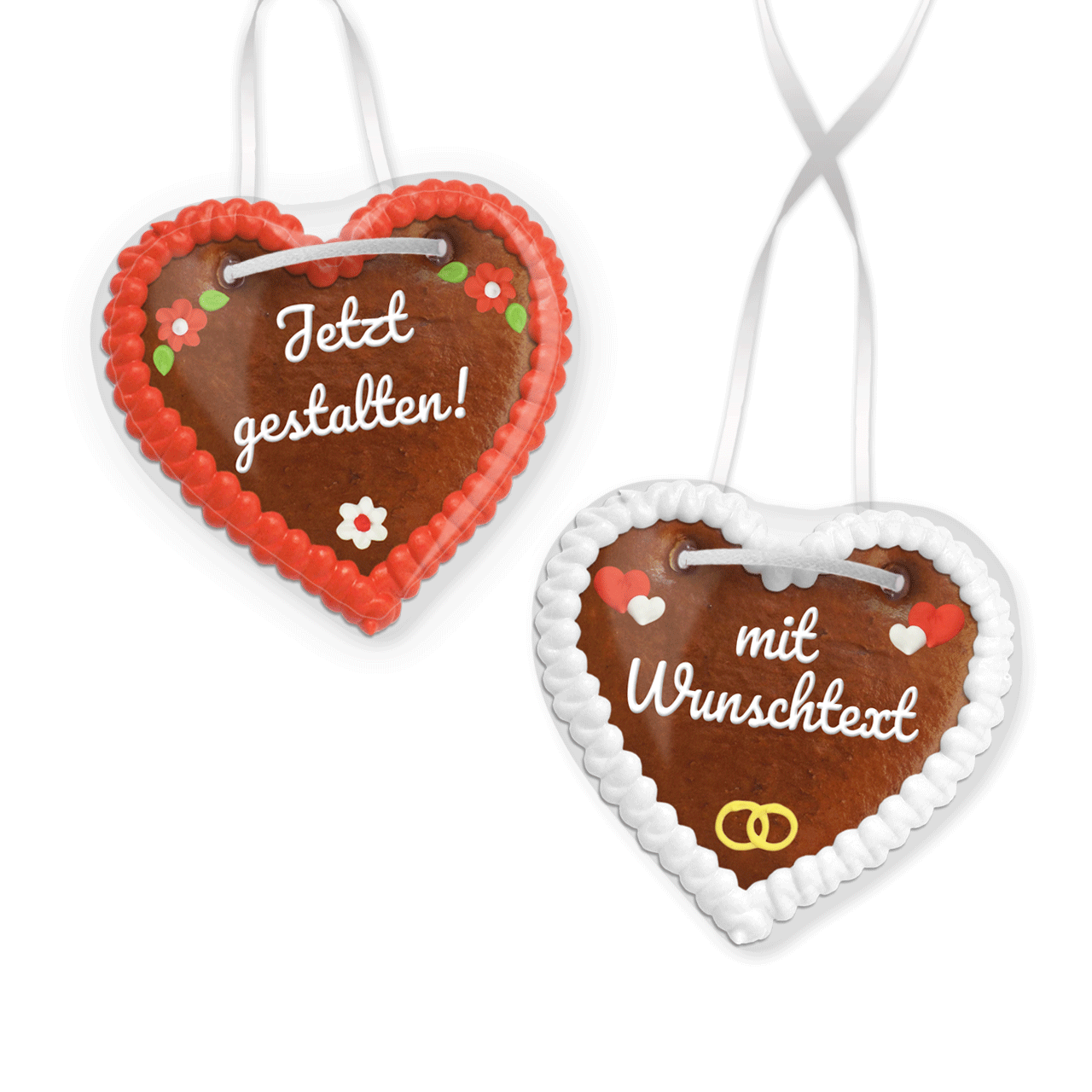 Lebkuchen Herz 12cm - individuell gestalten