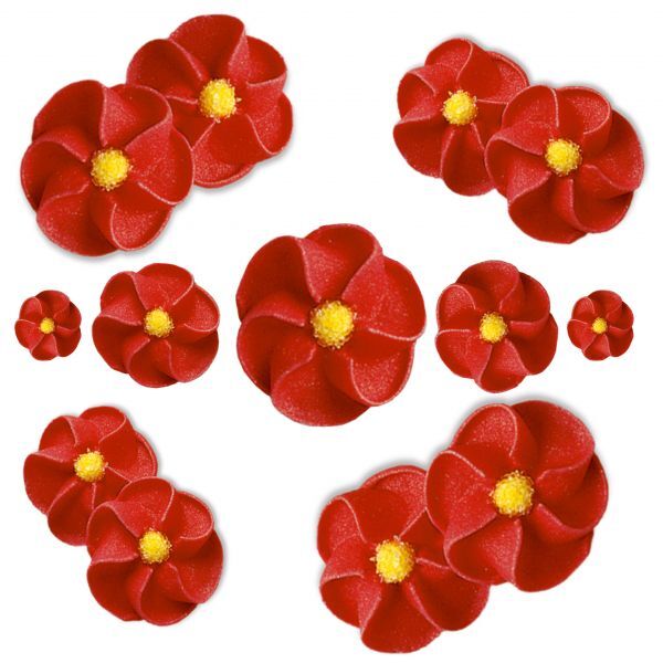 Zuckerdekoration - Feuerblumen - 100 Stück - ca. 30mm